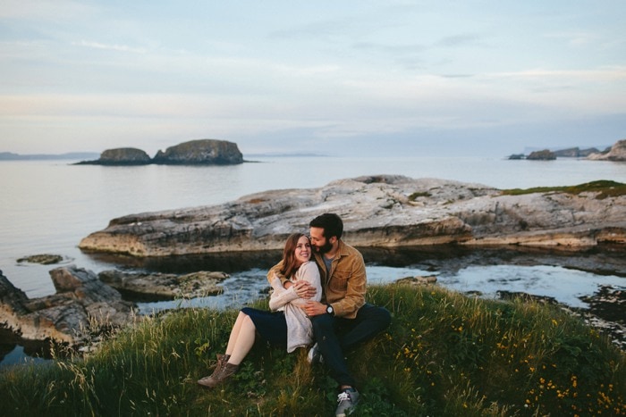 Ballintoy Harbour engagement photography Northern Ireland 