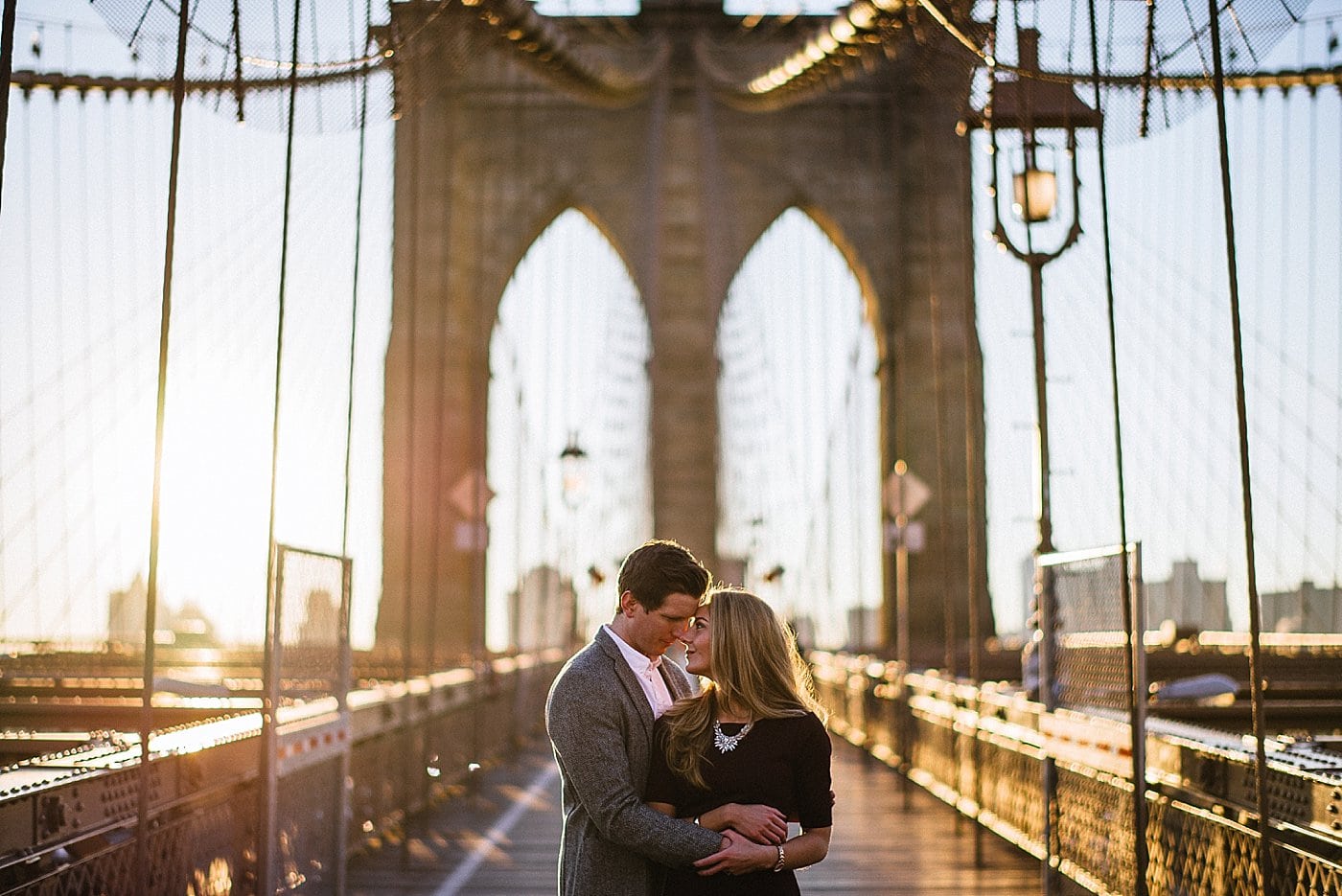 Best wedding photographer New York City Brooklyn Bridge Engagement
